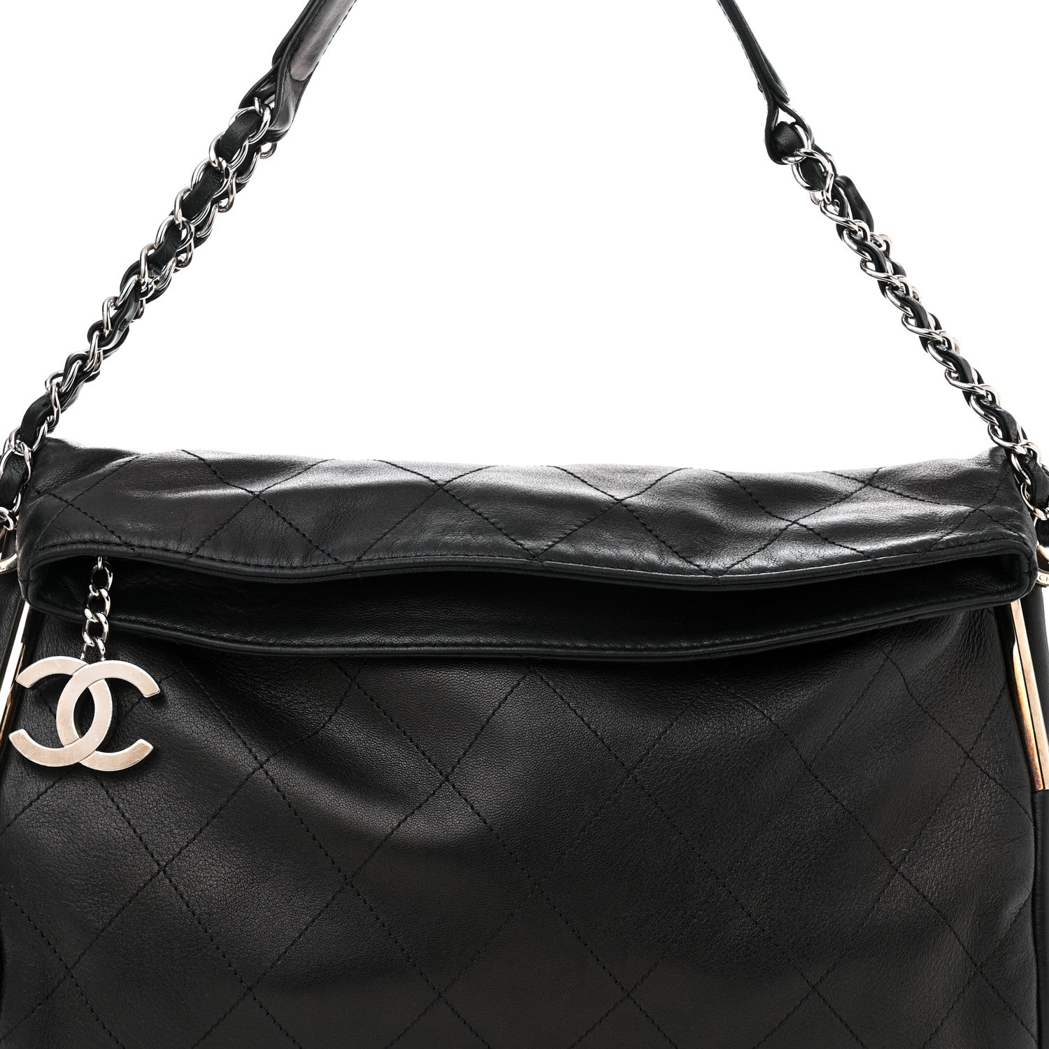 Chanel Lambskin Stitched Medium Ultimate Soft Tote Black 8 of 13