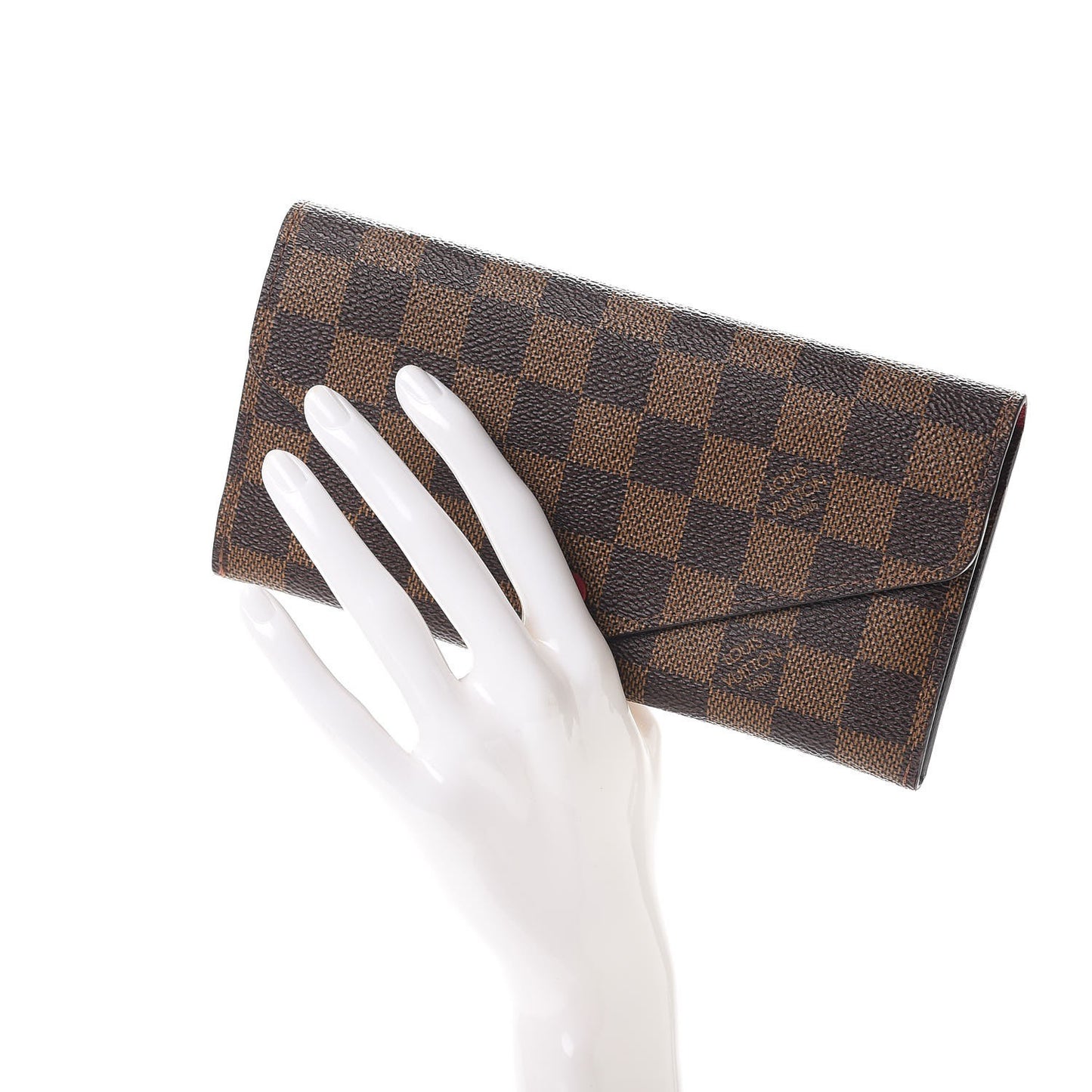 Damier Ebene Josephine Wallet Red