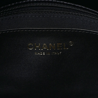 Chanel Shiny Lambskin Quilted Chain Around Flap Bag Black 6 of 12