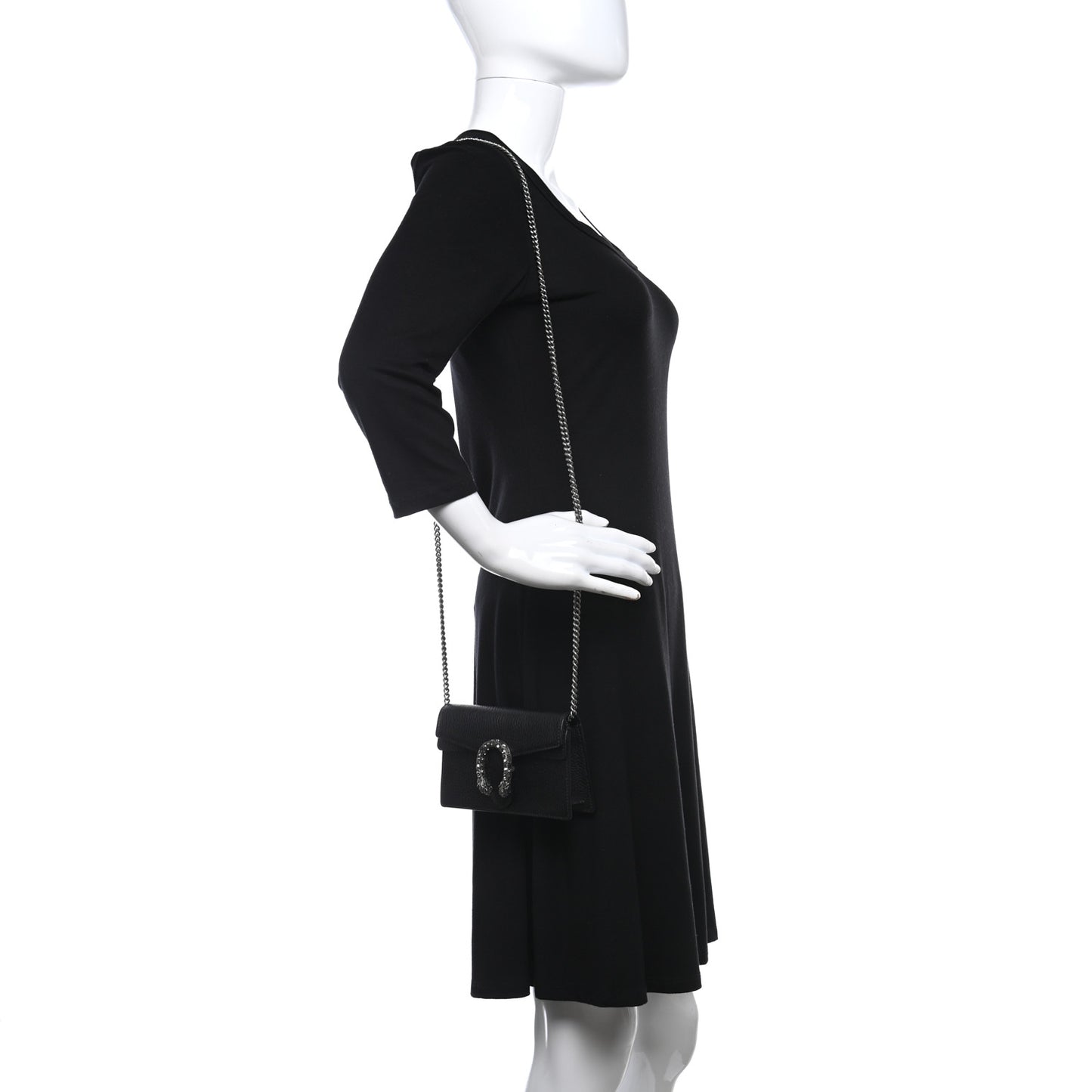 Calfskin Super Mini Dionysus Shoulder Bag Black
