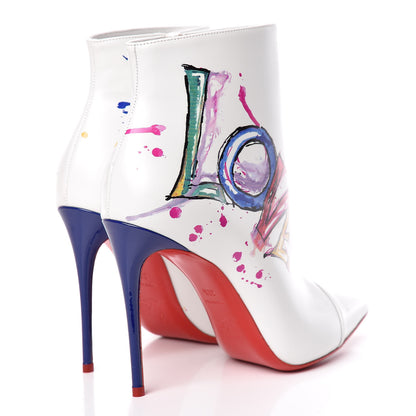 Christian Louboutin Calfskin In Love 100 Booties 36.5 White 4 of 9