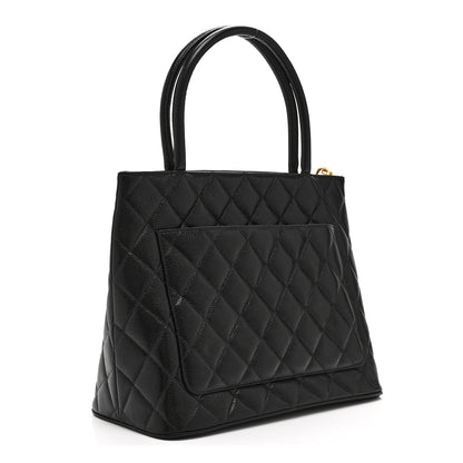 Chanel Caviar Quilted Medallion Tote Black 3 of 10