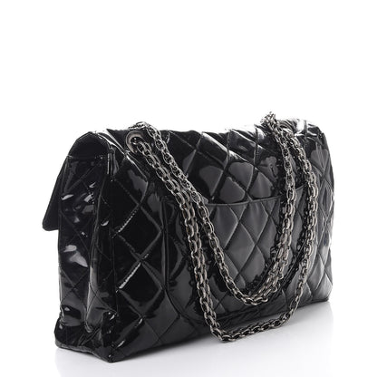 Chanel Vinyl Quilted XXL Reissue Flap Black 4 of 10