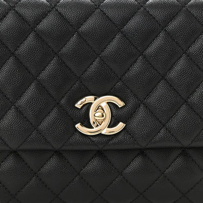 Chanel Caviar Quilted Small Coco Handle Flap Black 8 of 10