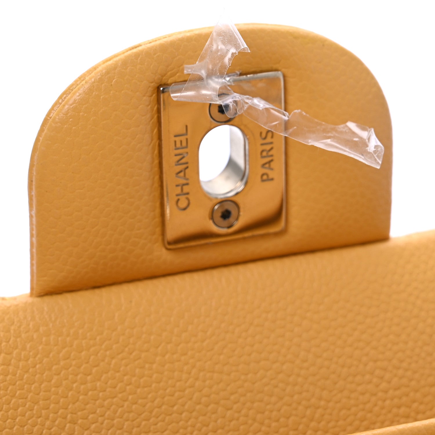 Chanel Caviar Quilted Small Double Flap Yellow 11 of 12