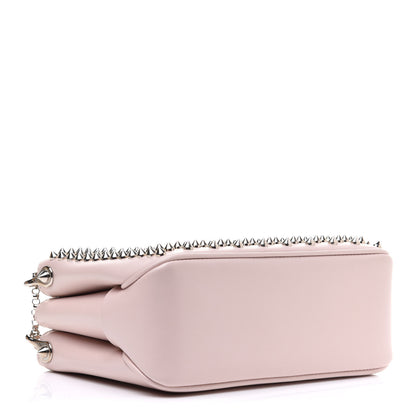 Christian Louboutin Calfskin Small Triloubi Paris Spikes Chain Bag Ballerina Silver 4 of 12