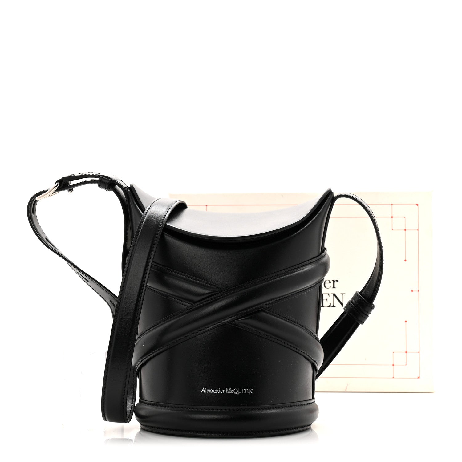 Alexander McQueen Calfskin The Curve Small Shoulder Bag Black 12 of 12