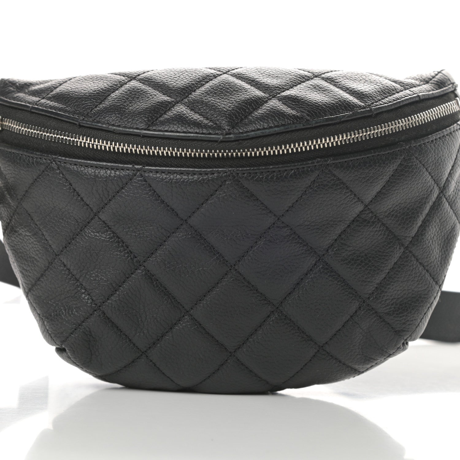 Chanel Grained Calfskin Quilted Waist Belt Bag Black 9 of 11