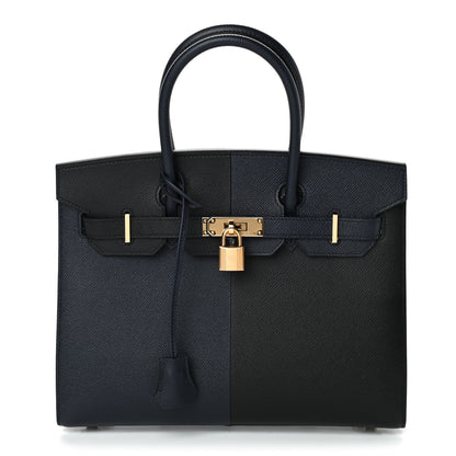 Hermes Epsom Casaque Birkin Sellier 30 Bleu Indigo Black Bleu Frida 1 of 10