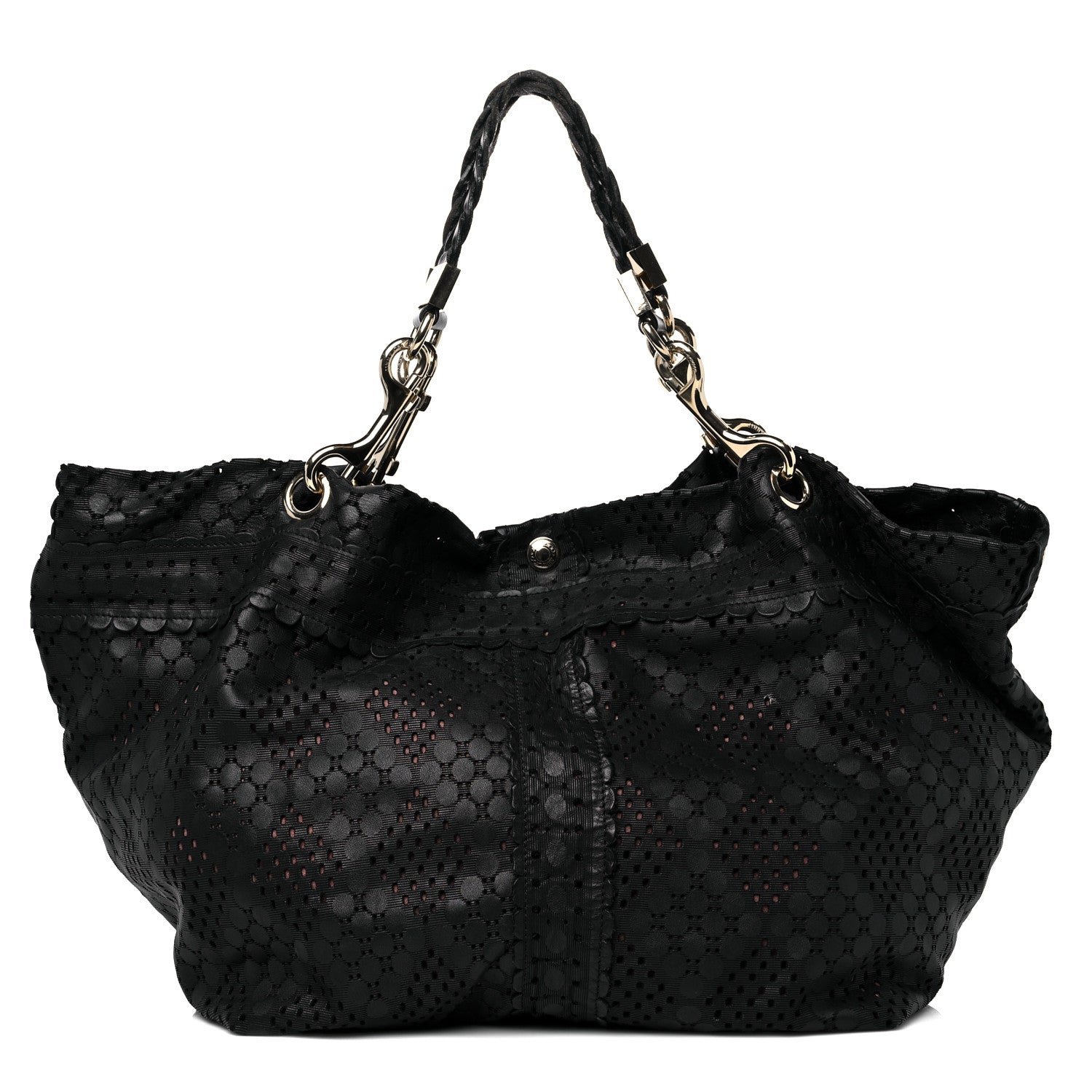 Jimmy Choo Calfskin Laser Cut Black 1 of 15