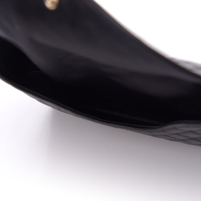Chanel Lambskin Quilted Cap Toe Slipper With Pouch 37 Black 12 of 13