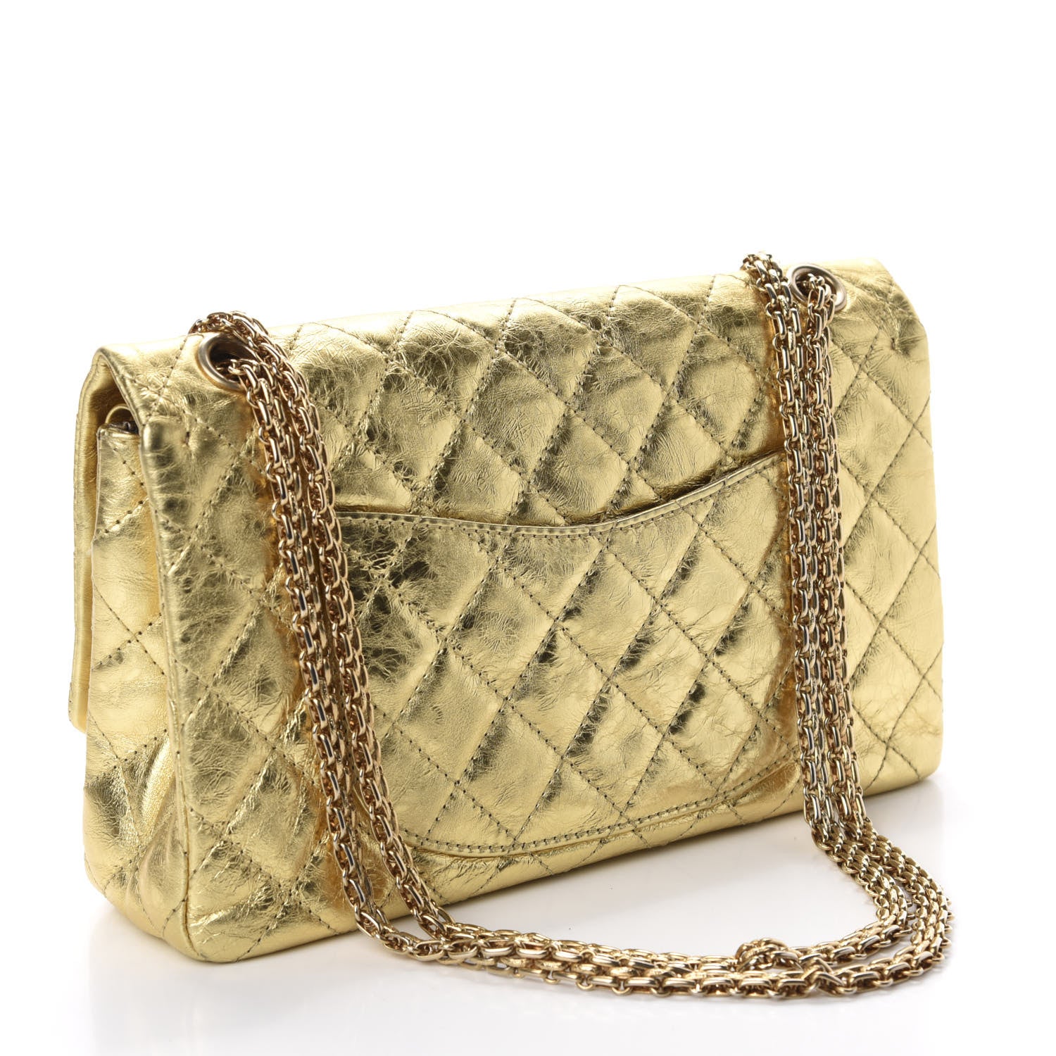 Chanel Metallic Aged Calfskin Quilted 2.55 Reissue 225 Flap Gold 3 of 18