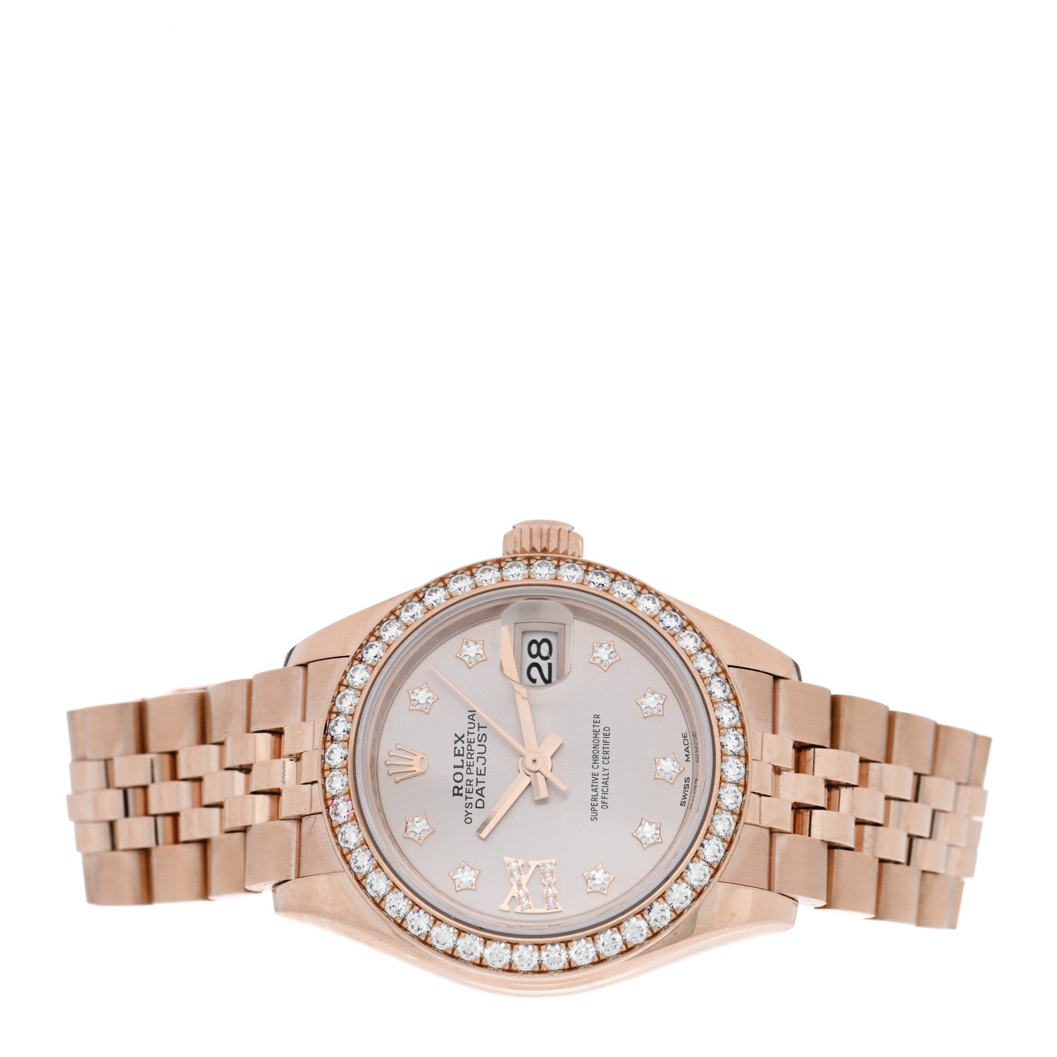 Rolex 18K Everose Gold Diamond Bezel 28mm Oyster Perpetual Datejust Watch Sundust 279135RBR 2 of 4