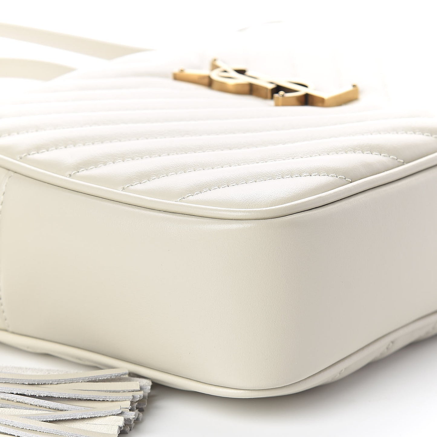 Calfskin Matelasse Monogram Lou Camera Bag Crema Soft
