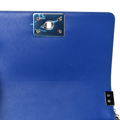 Chanel Patent Calfskin Quilted Small Plexiglass Boy Flap Blue 5 of 9
