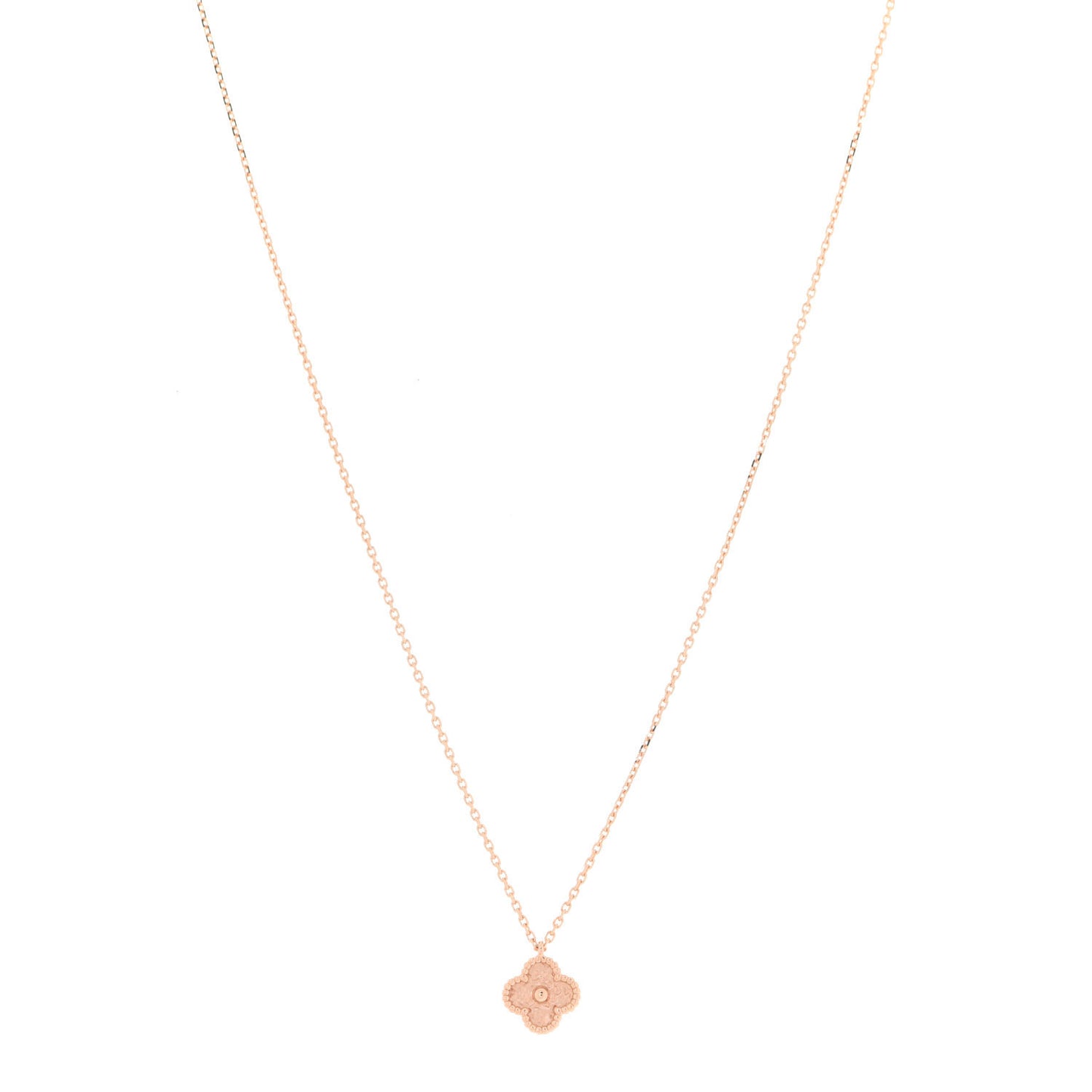 18K Rose Gold Sweet Alhambra Pendant Necklace