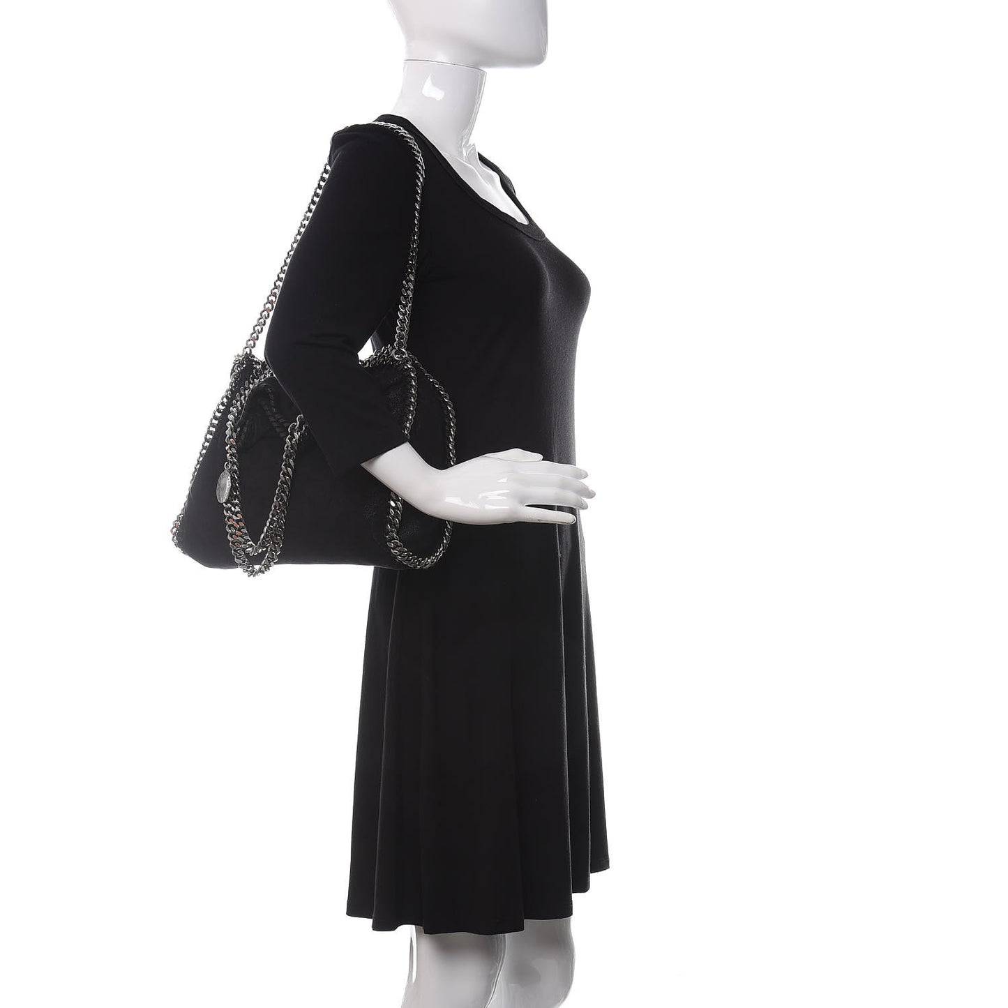 Shaggy Deer Falabella Fold Over Tote Black