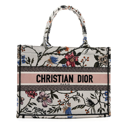 Christian Dior Canvas Embroidered Medium Rosa Mutabilis Book Tote Multicolor 1 of 10