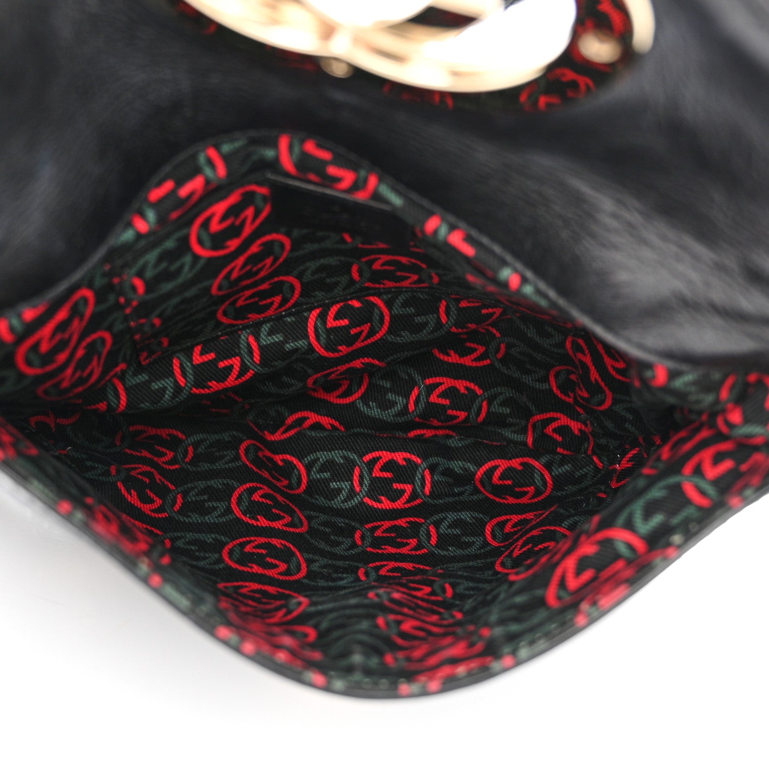 Gucci Calfskin Small Britt Tassel Shoulder Bag Black 5 of 10