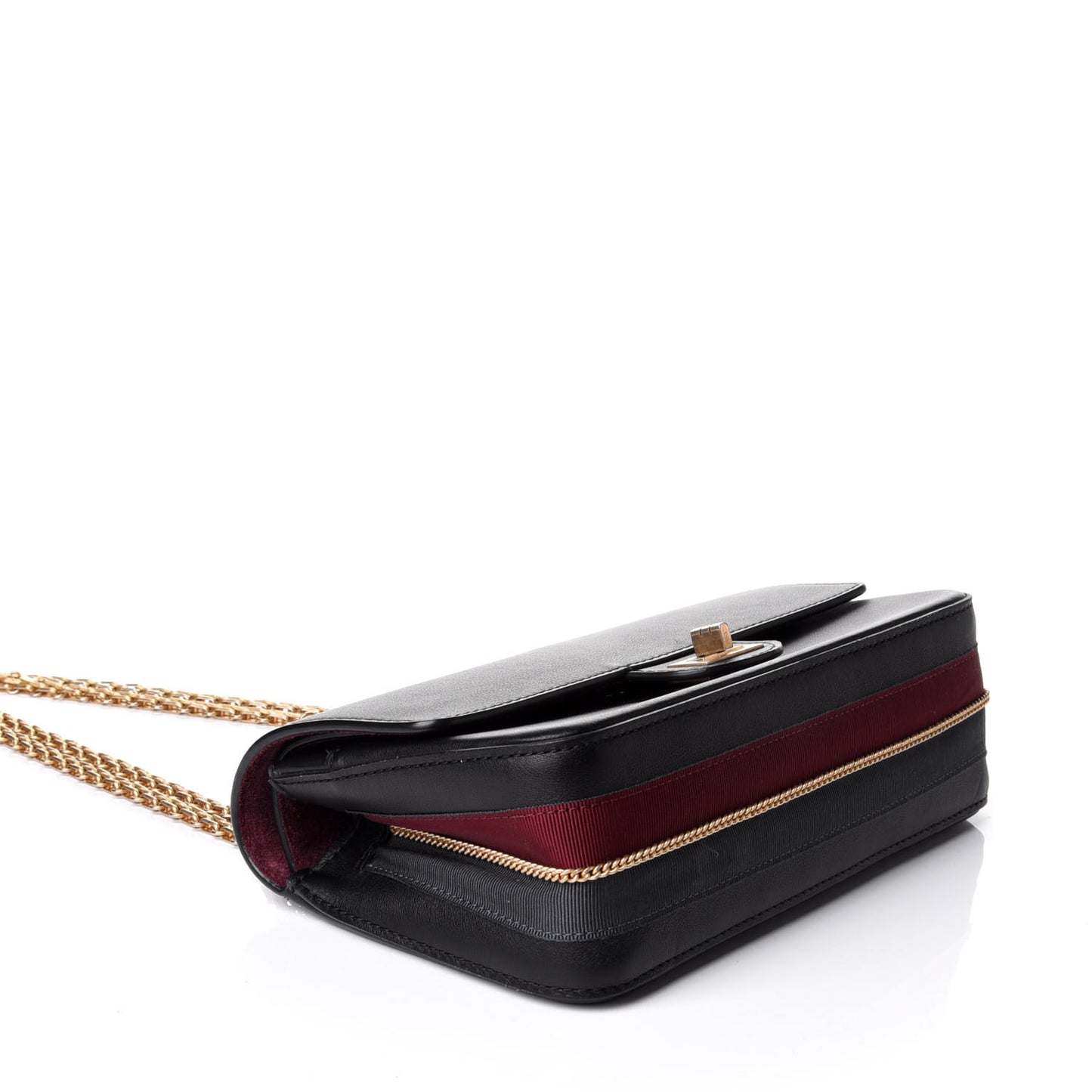 Calfskin Nude 2.55 Medals Reissue 225 Flap Black