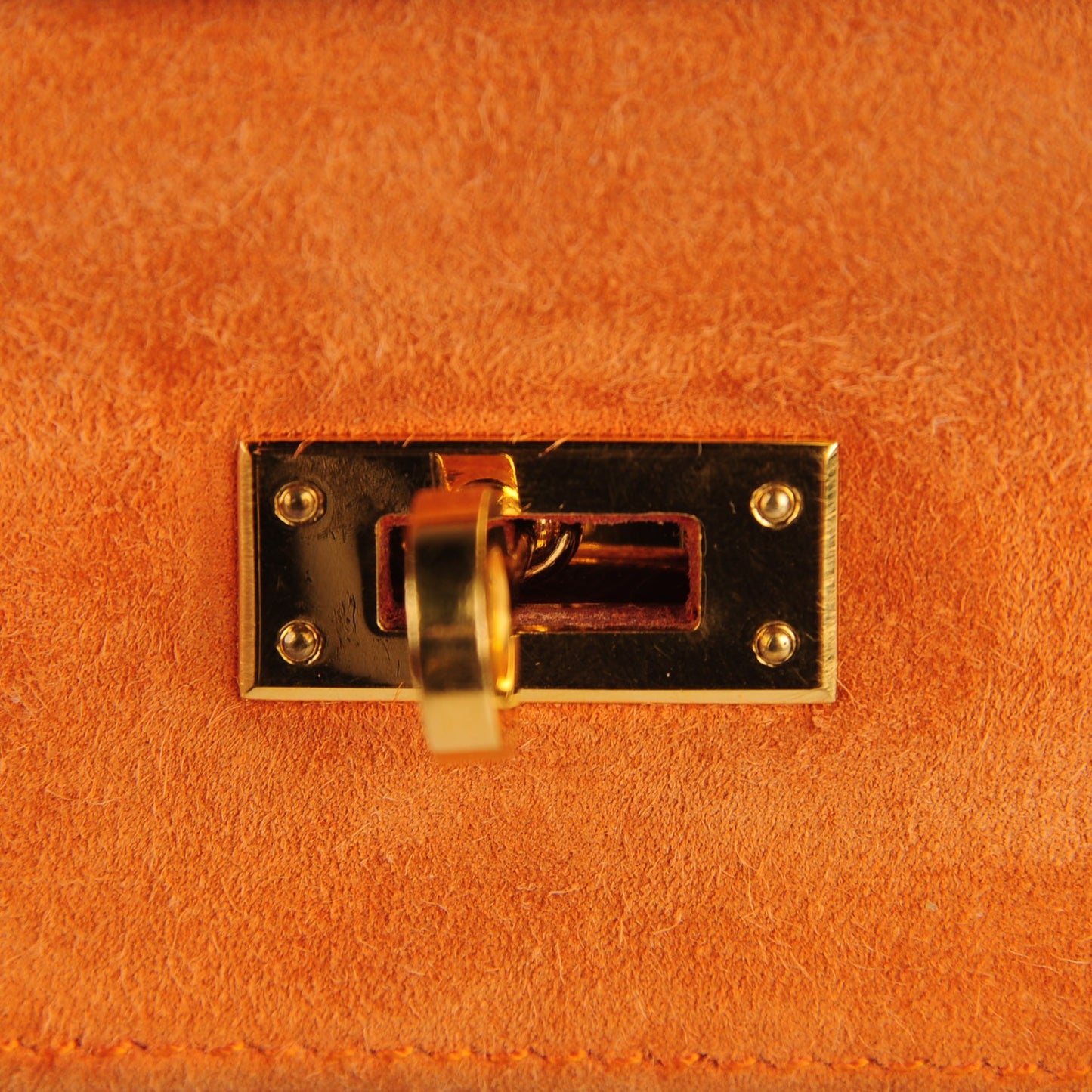 Veau Doblis Kelly Pochette Orange
