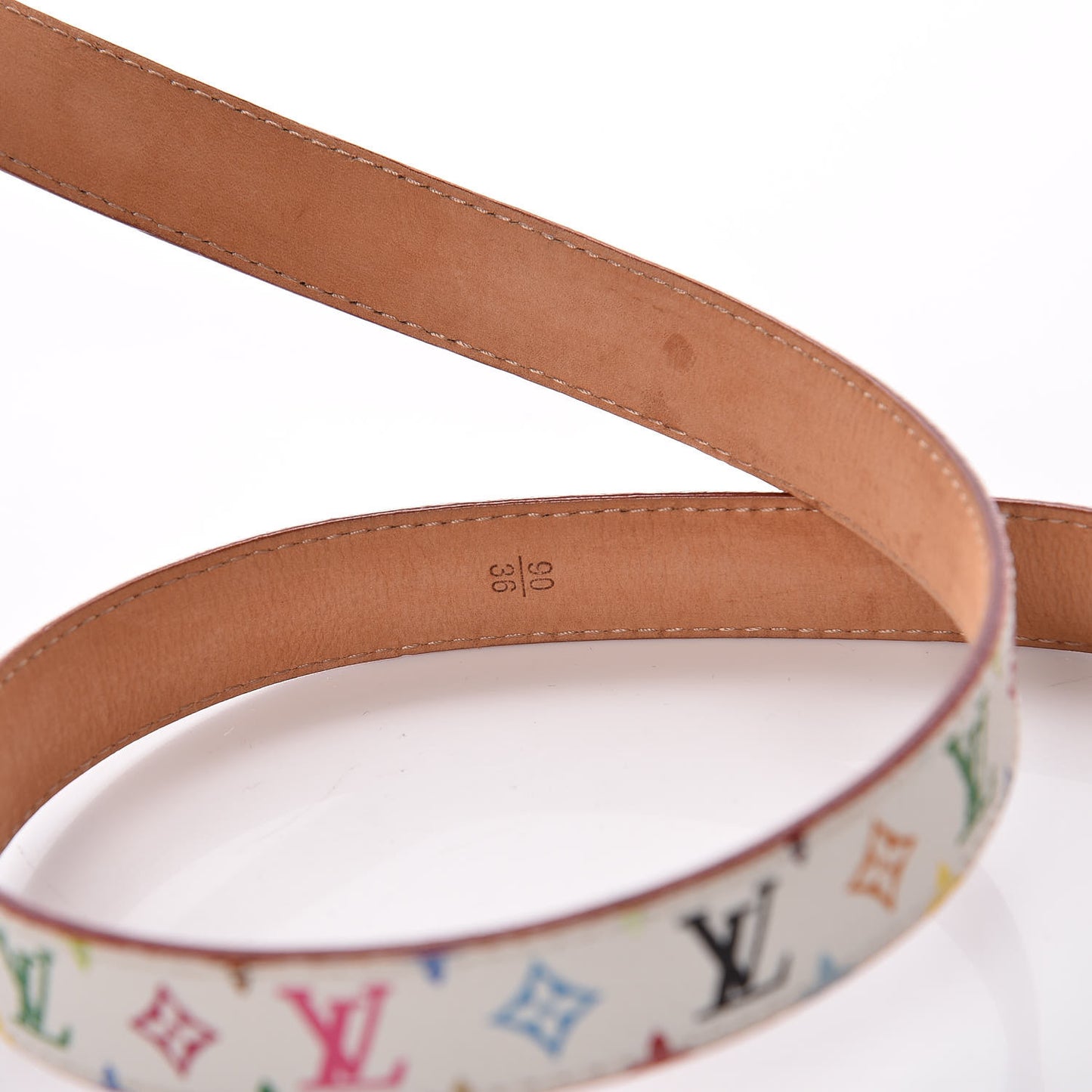 Monogram Multicolor Belt 90 36 White