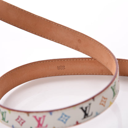 Louis Vuitton Monogram Multicolor Belt 90 36 White 5 of 9