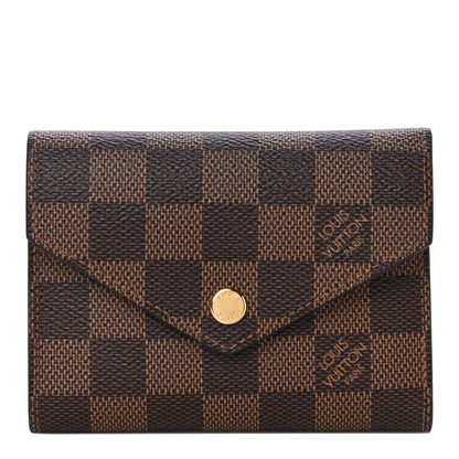 Louis Vuitton Damier Ebene Victorine Wallet Rose Ballerine 1 of 10