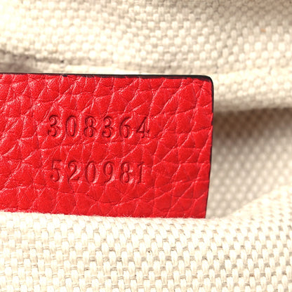 Gucci Pebbled Calfskin Small Soho Disco Bag Tabasco Red 7 of 10