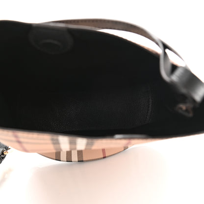 Burberry Haymarket Check Colours Small Lorne Bucket Crossbody Black 5 of 11