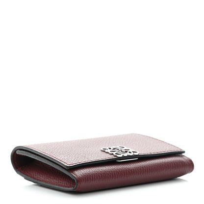Loewe Pebble Grain Calfskin Anagram Small Vertical Wallet Berry 4 of 10
