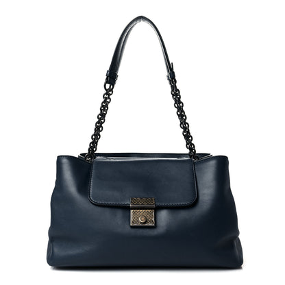 Bottega Veneta Calfskin Shoulder Bag Baltic Blue 1 of 10