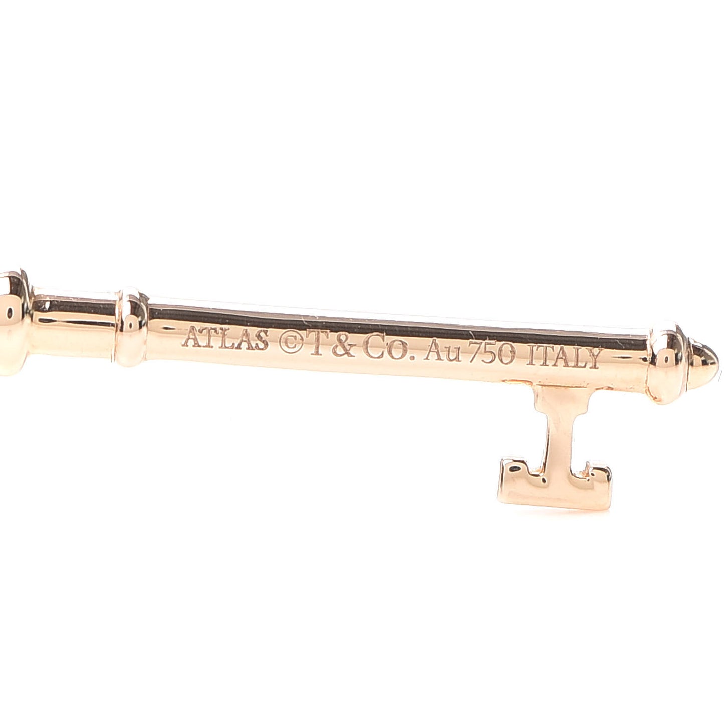 18K Rose Gold Diamond Atlas Key Pendant