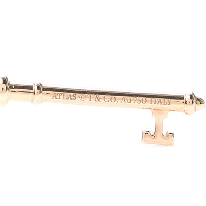 Tiffany 18K Rose Gold Diamond Atlas Key Pendant 3 of 4