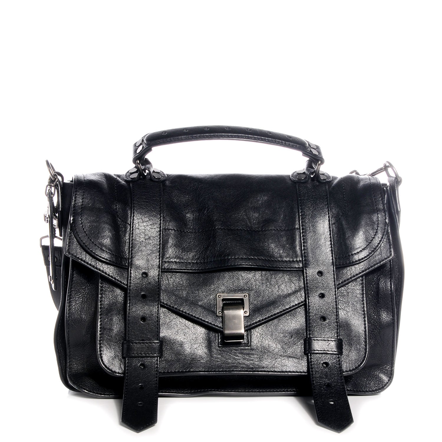 Proenza Schouler Lambskin PS1 Medium Satchel Black 1 of 15