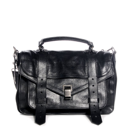 Proenza Schouler Lambskin PS1 Medium Satchel Black 1 of 15