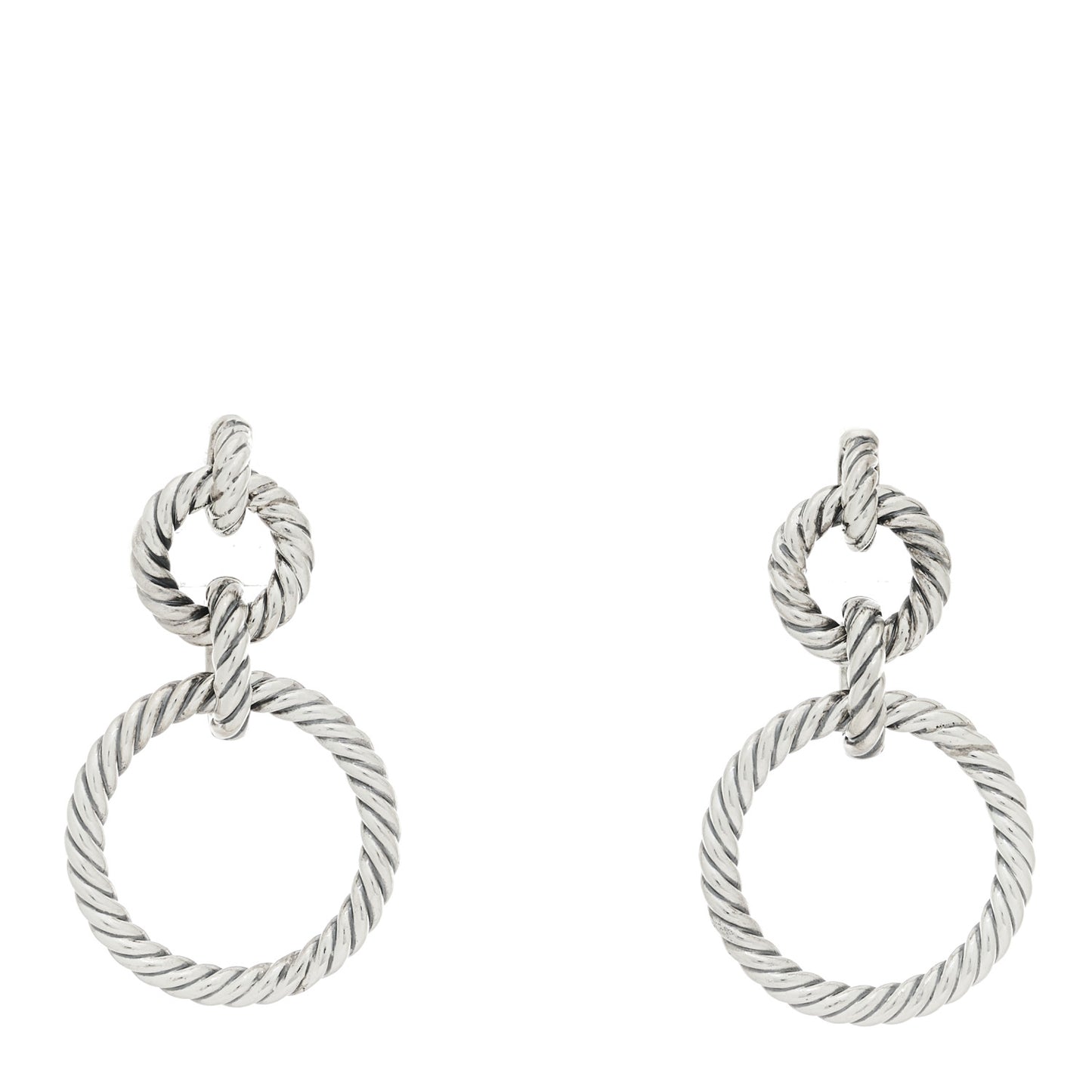 Sterling Silver 18K Yellow Gold Doorknocker Earrings