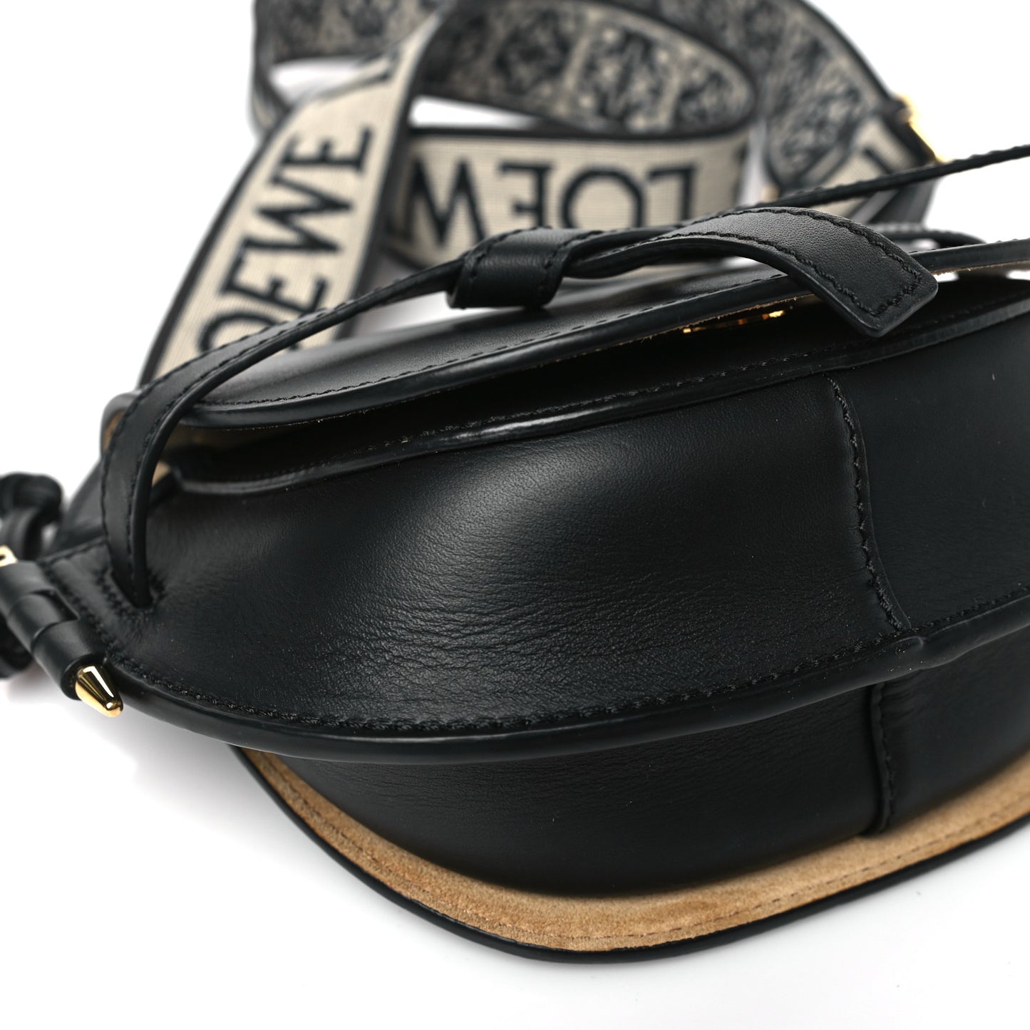 Calfskin Jacquard Mini Gate Dual Bag Black