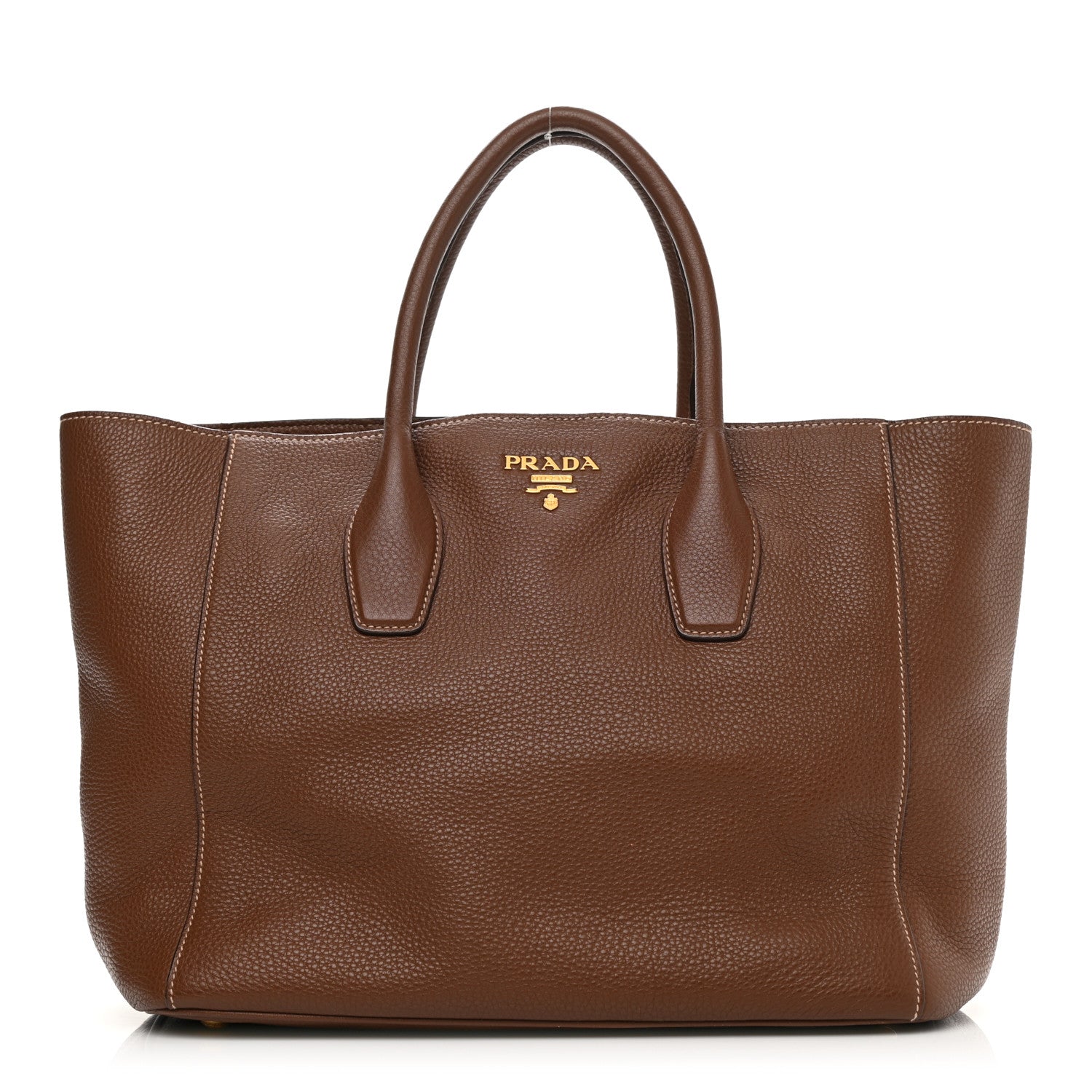 Prada Vitello Daino Tote Palissandro 1 of 12