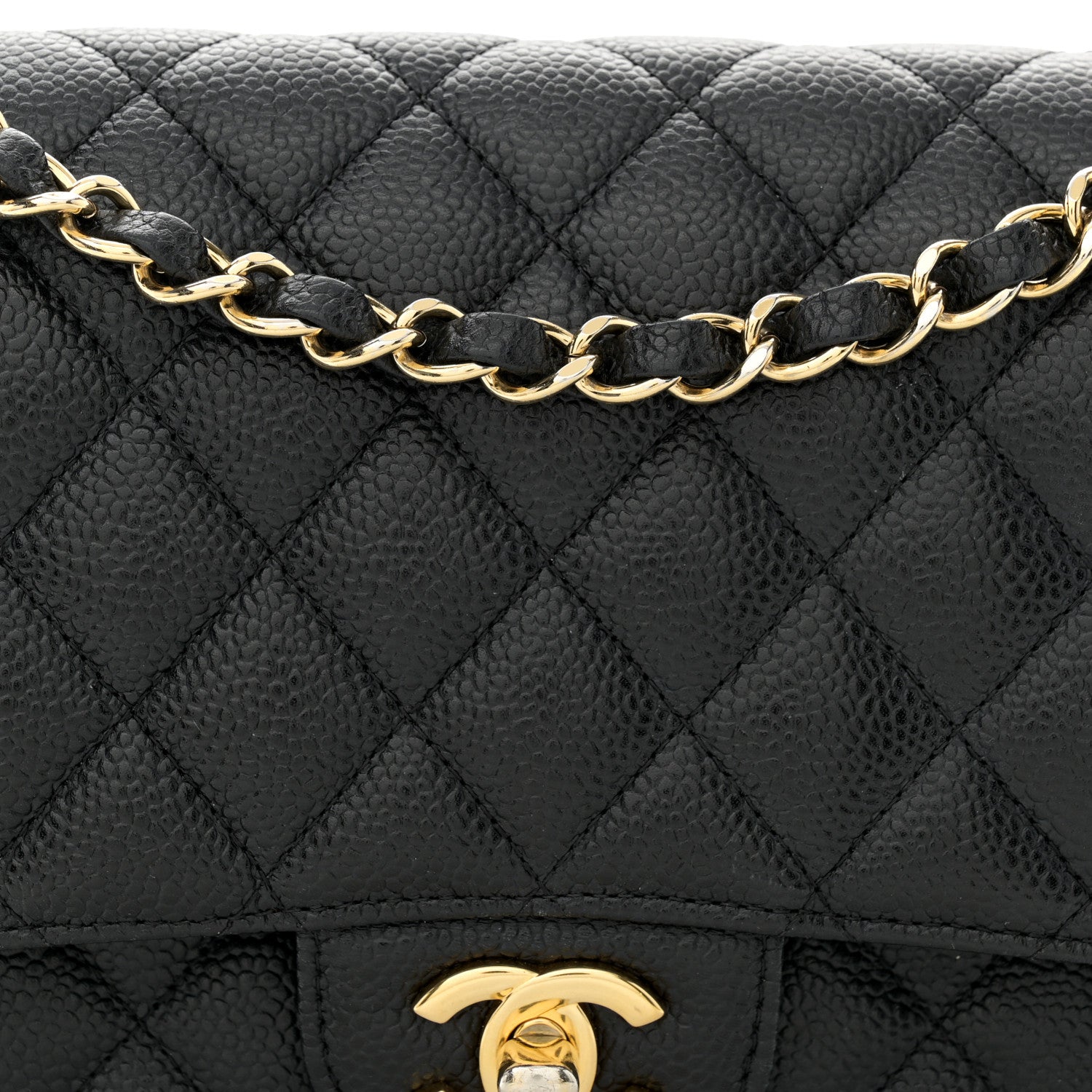 Chanel Caviar Quilted Medium Double Flap Black 8 of 13
