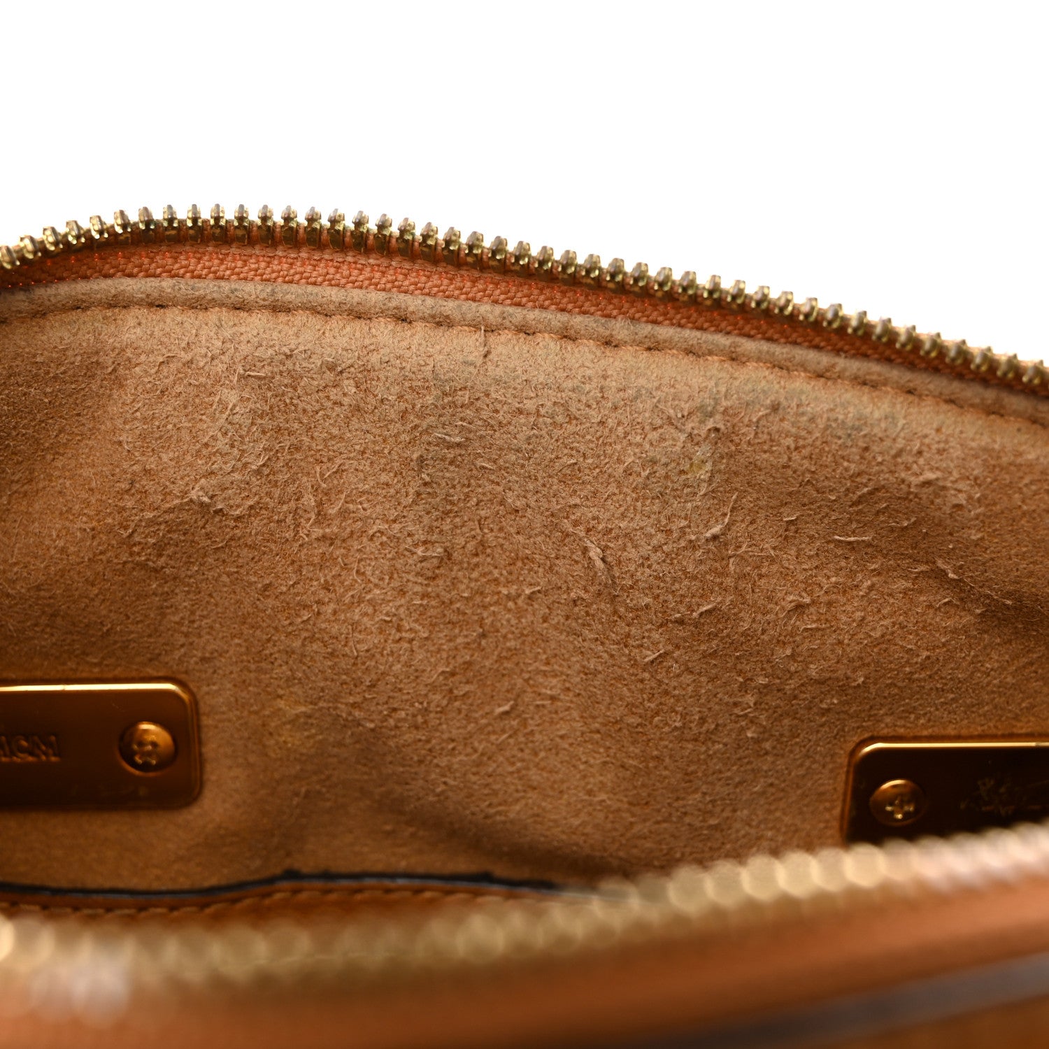 MCM Visetos Small Boston Bag Cognac 10 of 14