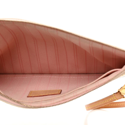 Louis Vuitton Damier Azur Neverfull MM GM Pochette Rose Ballerine 5 of 8