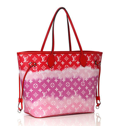 Louis Vuitton Monogram Escale Neverfull MM Rouge 3 of 9