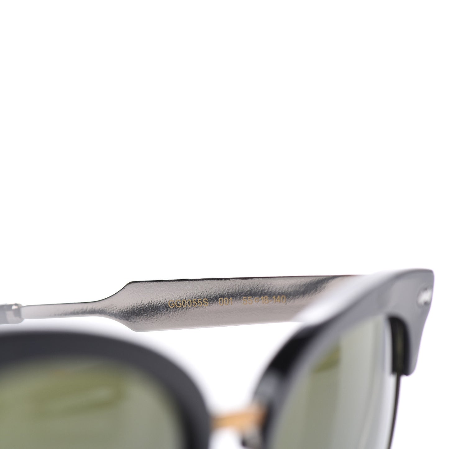 Acetate Damascato Cat Eye Sunglasses GG0055S Black Gold