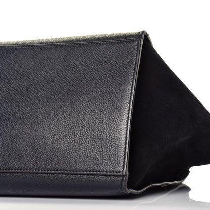 Celine Drummed Calfskin Suede Medium Trapeze Black 8 of 8