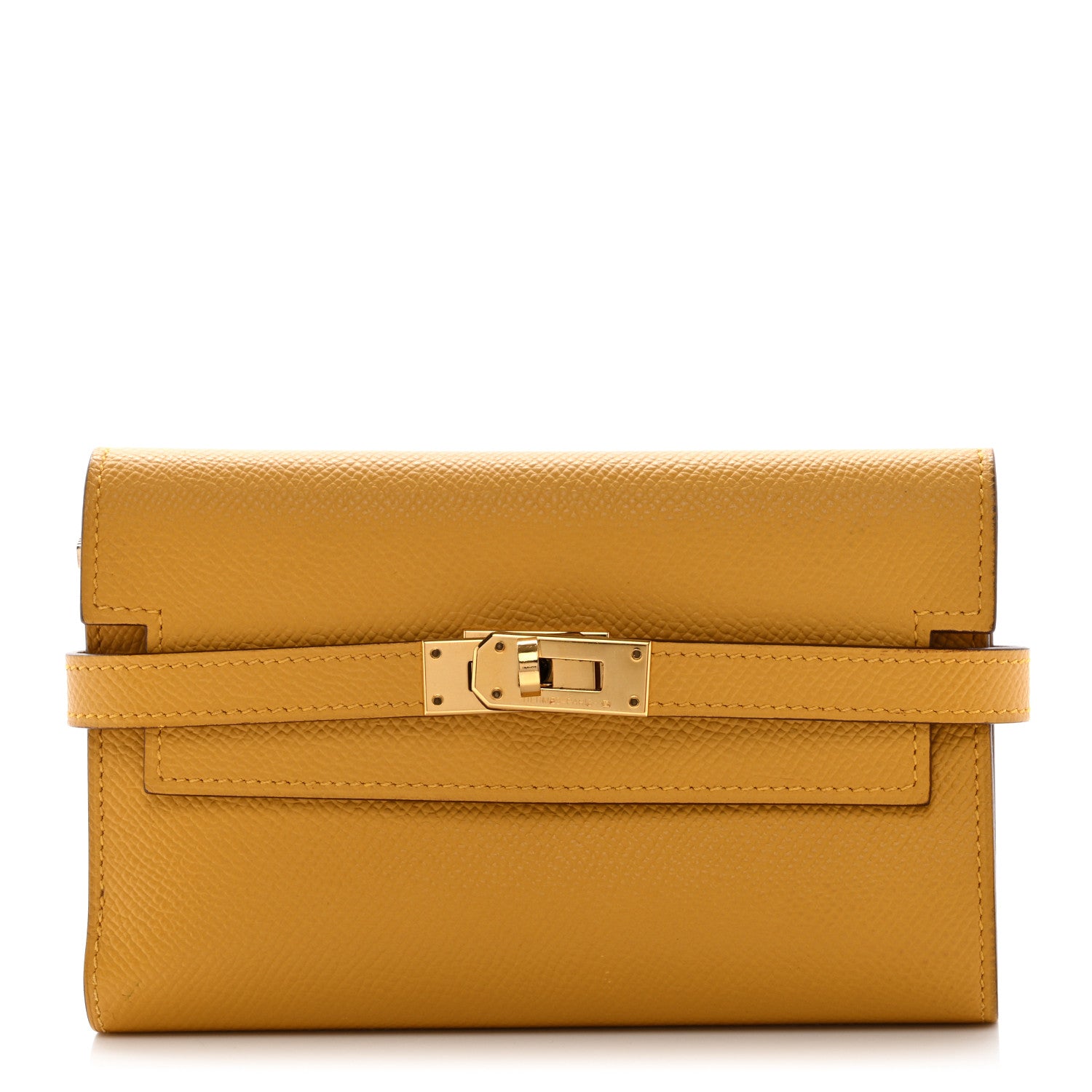 Hermes Epsom Medium Kelly Wallet Jaune Ambre 1 of 8