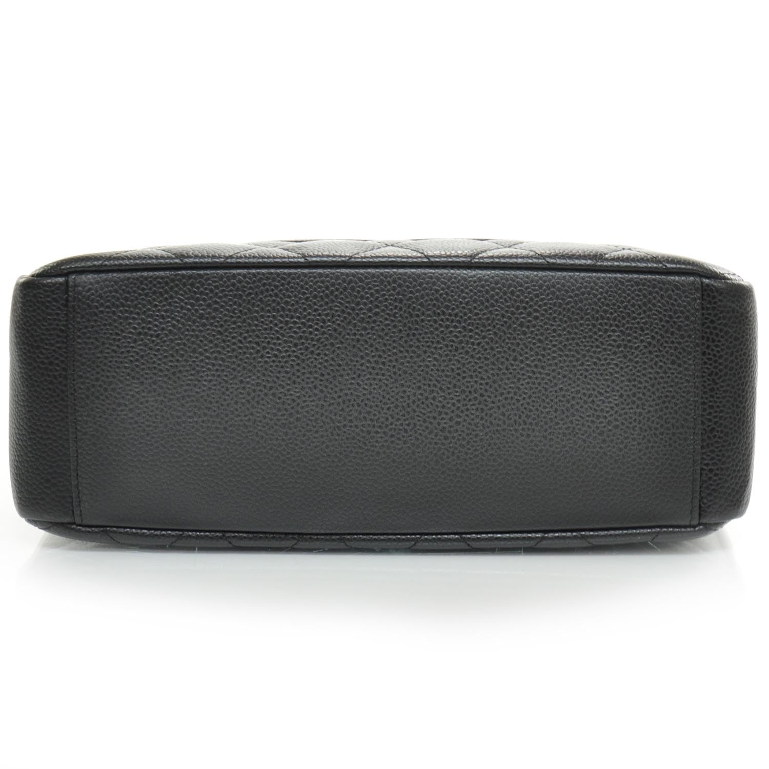 Chanel Caviar Petit Shopping Tote PST Black SHW 4 of 10
