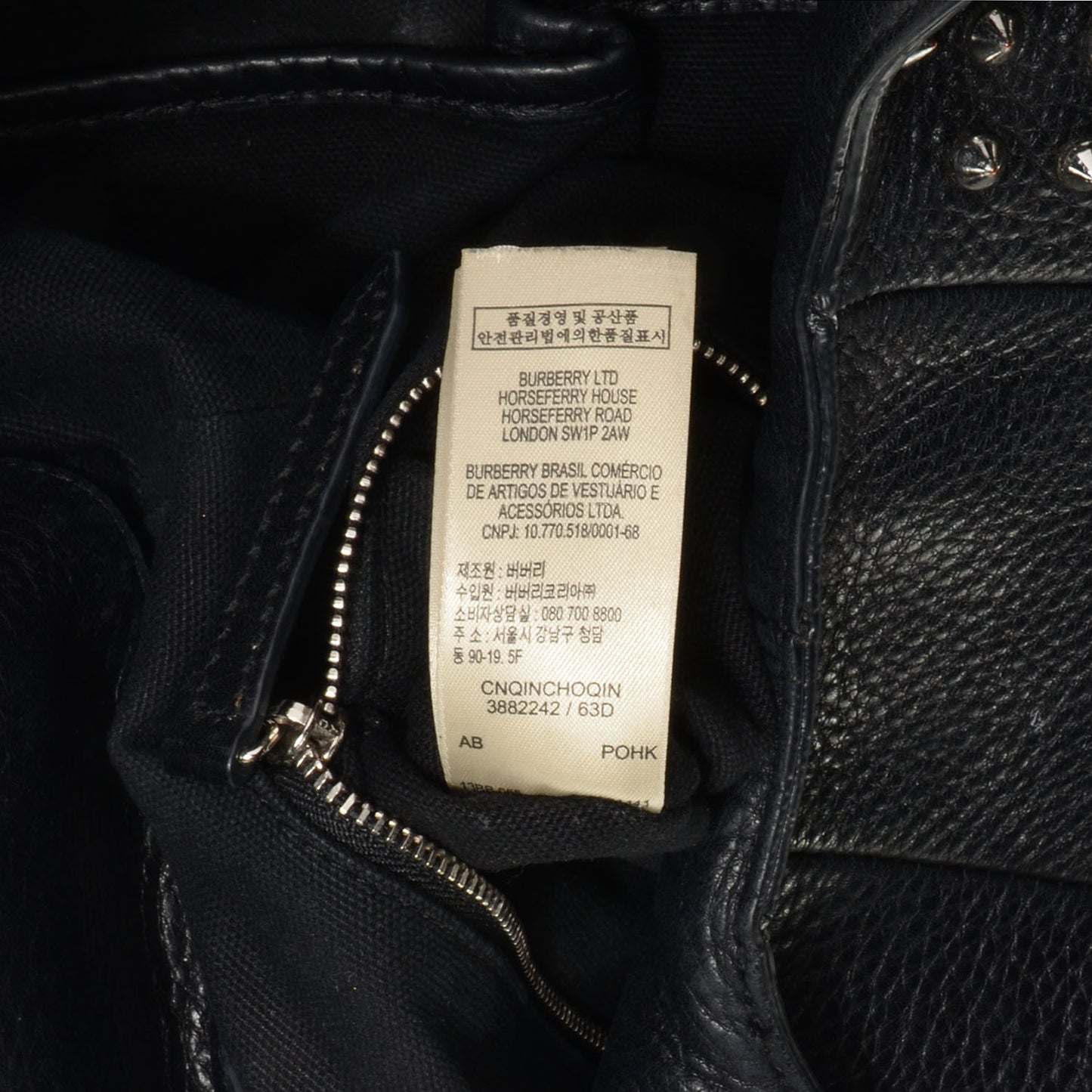 Brit Studded Calfskin Shopper Medium Black