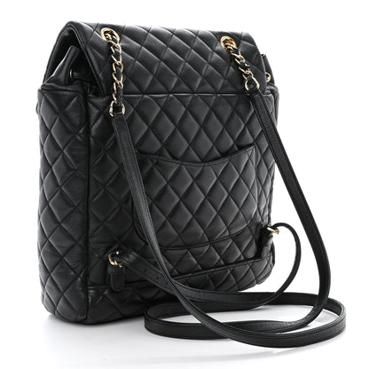 Chanel Lambskin Quilted Large Urban Spirit Backpack Black 3 of 12