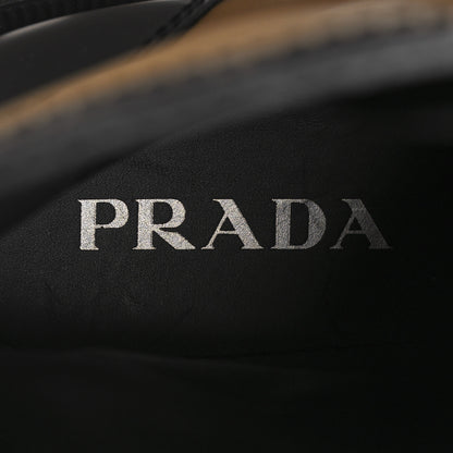 Prada Spazzolato Rois Re-Nylon Metal Triangle Logo Mens Combat Boots 9 Black Giunco 8 of 9